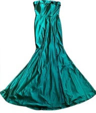 Crystal Doll Women  s Formal/Prom Dress, Size  3, Green, Satin-Like Material, Used