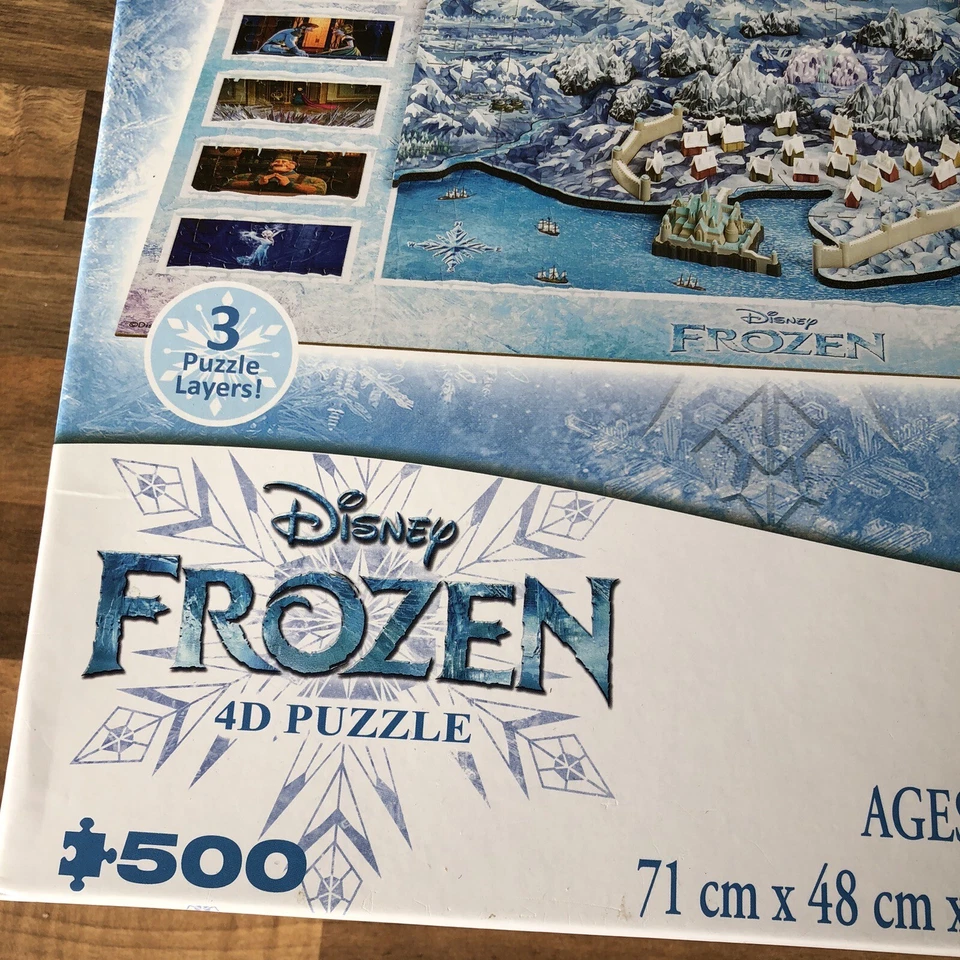 Disney Frozen 4D Puzzle 3D Models Included Elsa's Ice Palace - 500 Pieces - NEW - Image 3 of 4