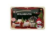 Blechschild Weihnachten Grüße KULMBACH Geschenk Deko Schild  18x12 cm