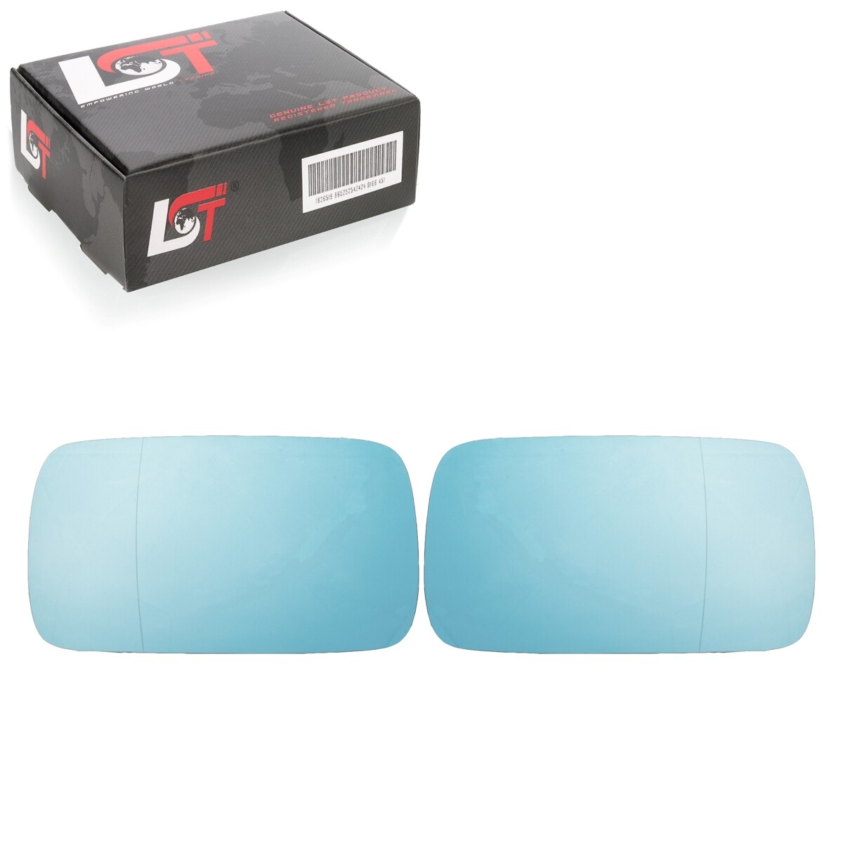 2x Side Mirror Aspheric Glass Adhesive Blue Tinted for BMW 5 Series E39 95-97