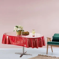 Clear Table Protector - Oval Clear Vinyl Tablecloth Cover Transparent Plastic...