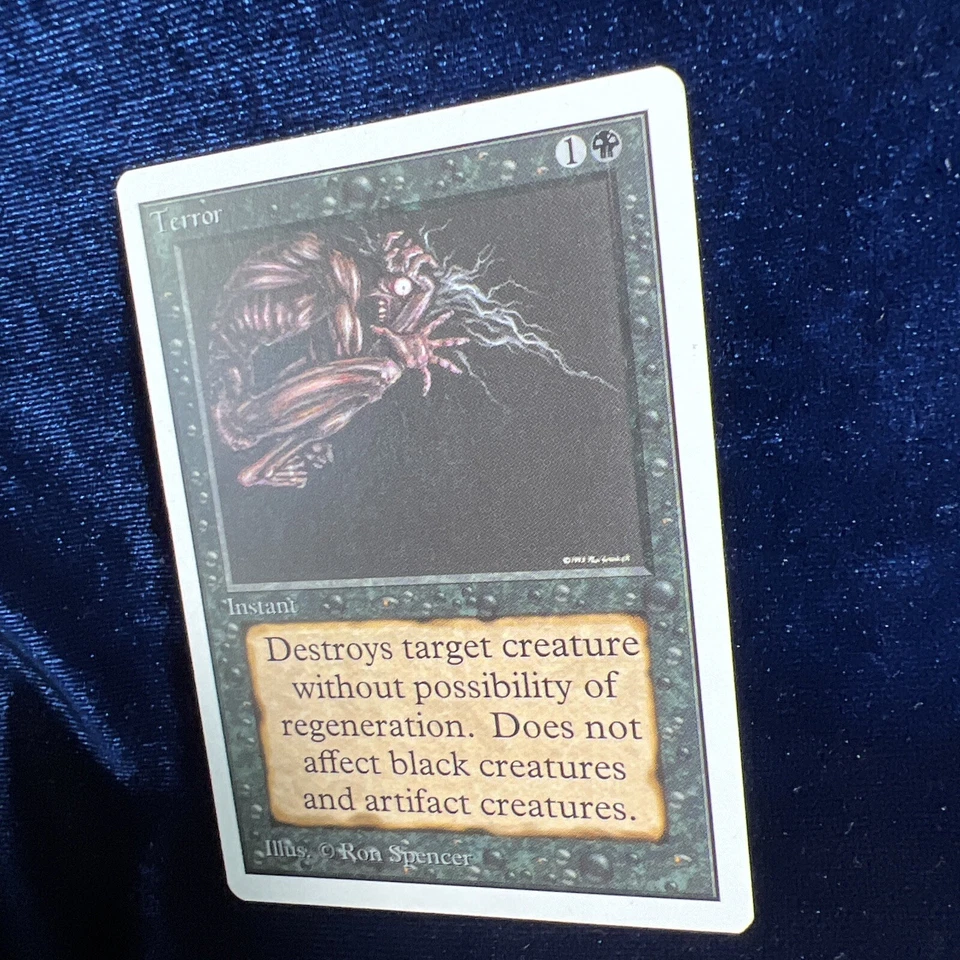 Terror Unlimited Magic the Gathering MTG Black Card Vintage - Image 2 of 4