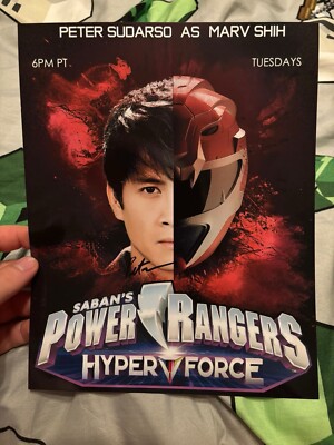 Peter Sudarso Power Rangers Ninja Hyper Force Steel signed original Autogramm 