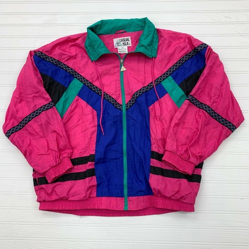 pink and purple windbreaker