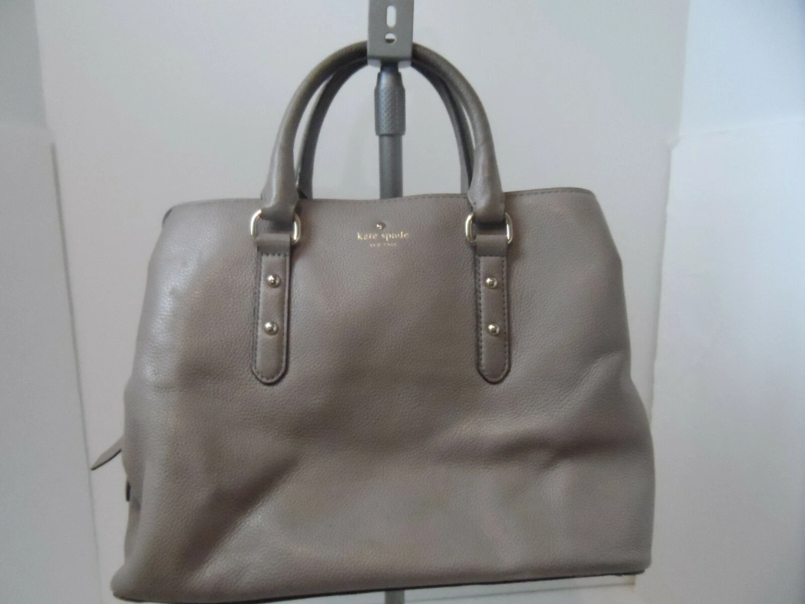 Borsa a tracolla Kate Spade beige marrone in pelle con ciottoli borsa a mano 11 5" x 9" x 5 25"