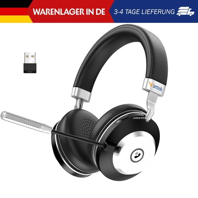 Wantek Wireless Headset, Bluetooth Headset with Microphone USB Dongle, Wireless