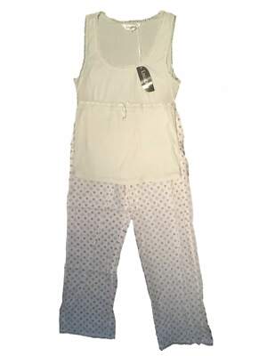 Lingadore Aqua Green Pyjama Set UK 12 PJs pyjamas Vest top & floral print pants