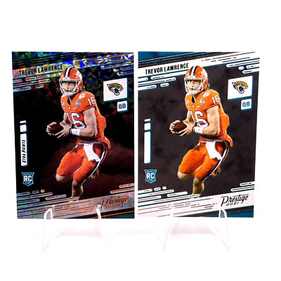 2021 Panini Prestige Trevor Lawrence Hyper + Base Rookie Card Football Exclusive
