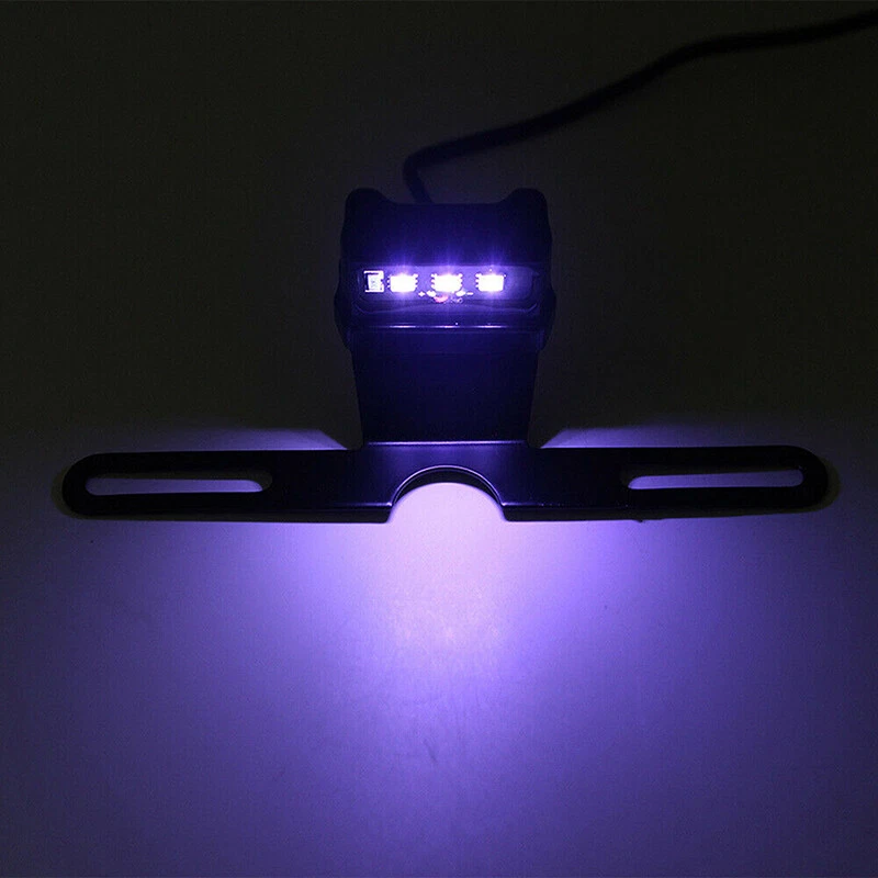 Кронштейн держатель для номерного знака со светодиодным тормозным задним фонарем для мотоцикла велосипеда - Изображение 2 из 4