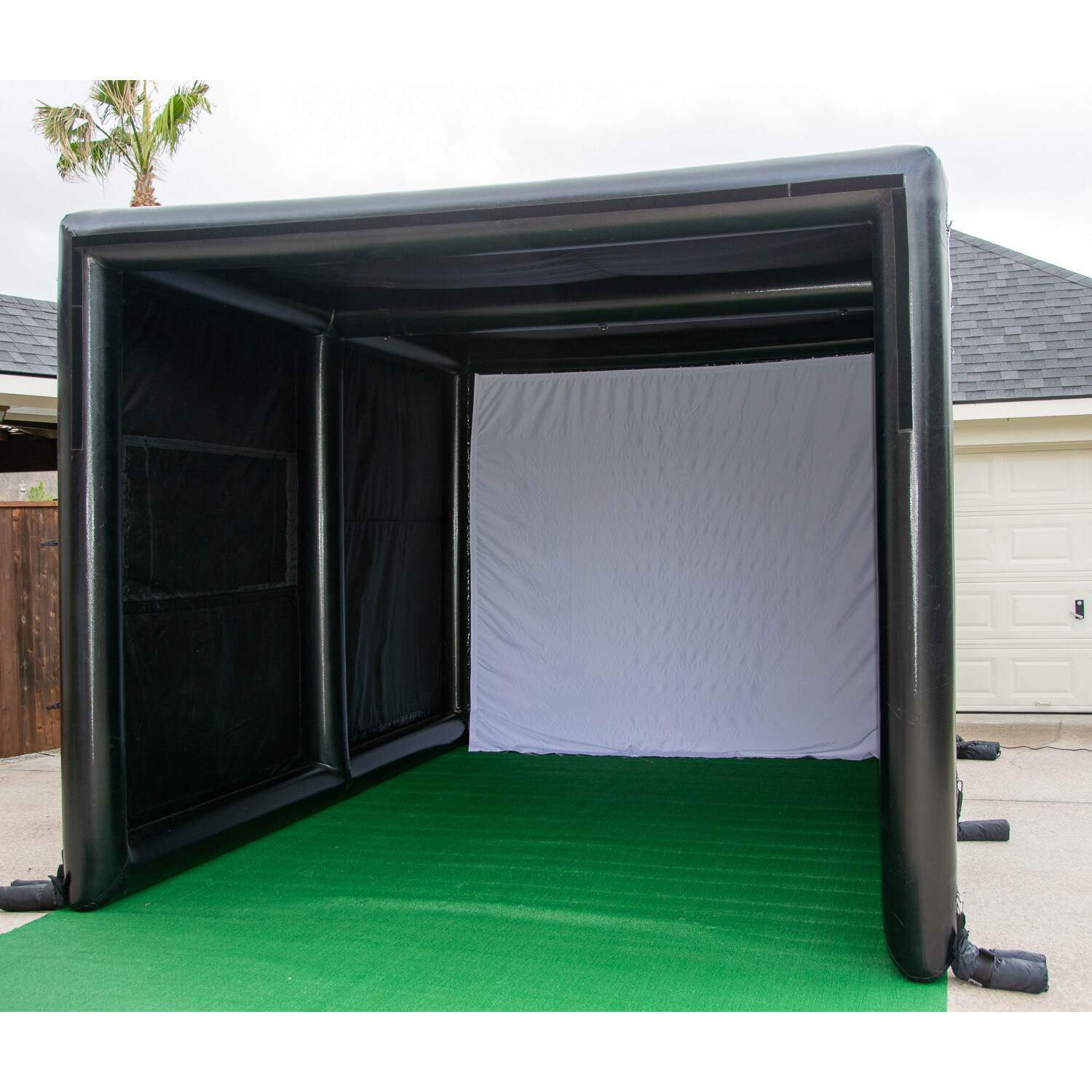 Inflatable Golf Simulator Enclosure Indoor Outdoor Golf Practice Swing ...