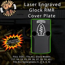 1st Special Forces Command - Laser Engraved RMR Cover Plate for Glock 19 17 23