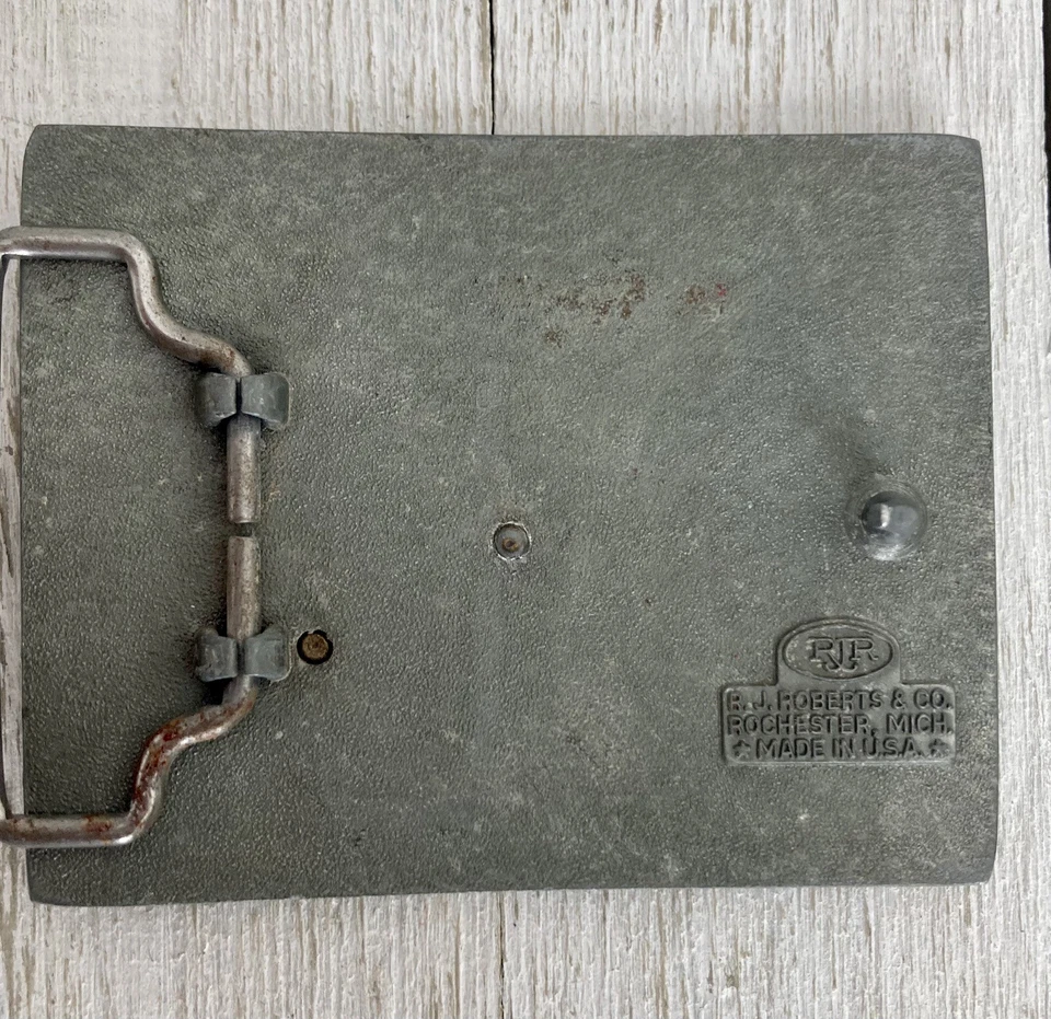 Hebilla de cinturón de técnico certificado Chevrolet vintage RJ Roberts EE. UU. Foto 4 de 4