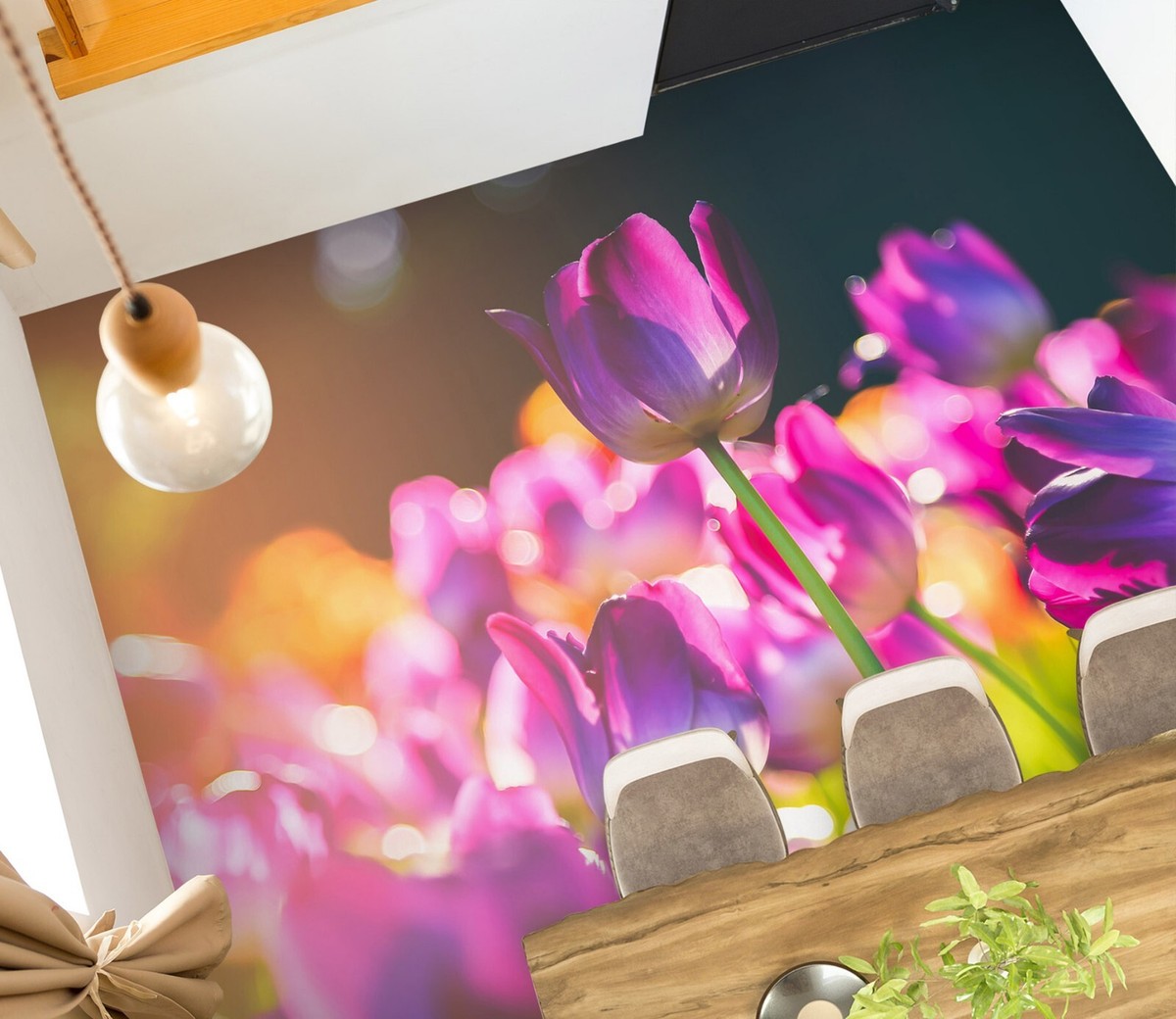 Myk♡ 3D Pink Flower SKE1854 Floor WallPaper Print Decal Epoxy Floor