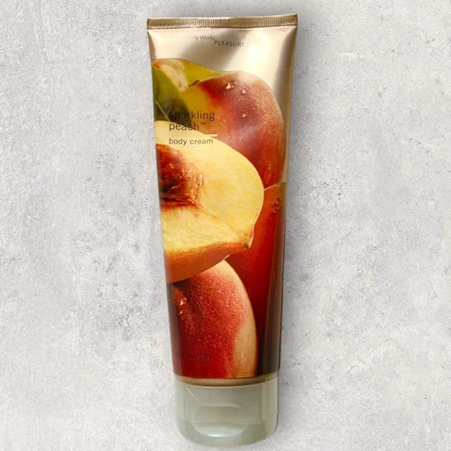 1 x Vintage Bath & Body Works Pleasures SPARKLING PEACH Body Cream 8oz SEALED