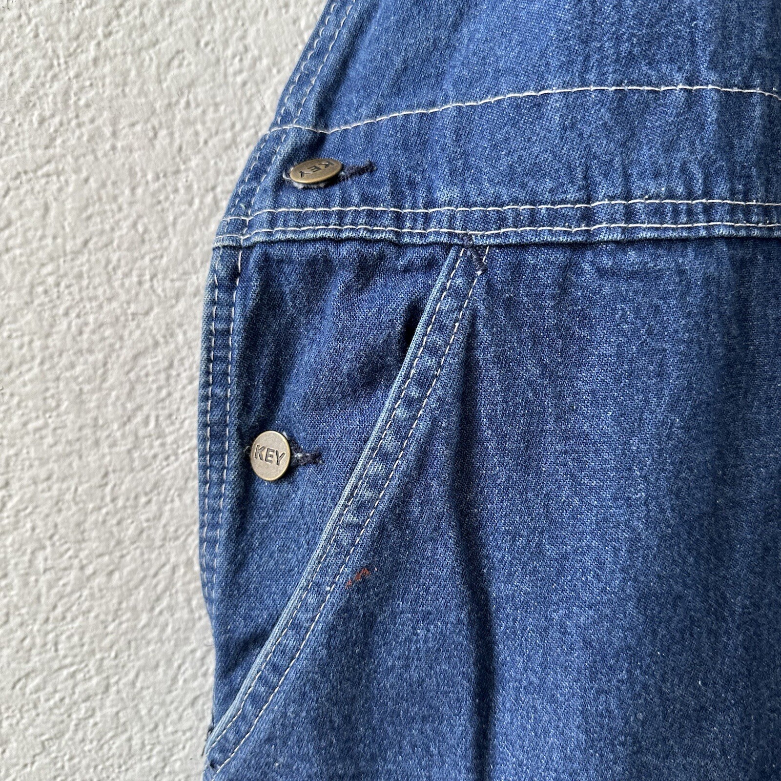 KEY Denim Overalls 100 Cotton Size 52 x 30 Men's Blue eBay