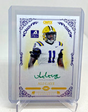 2022 Onyx Vintage ALI GAYE RC Green Ink On Card AUTO #/50 Texans / LSU
