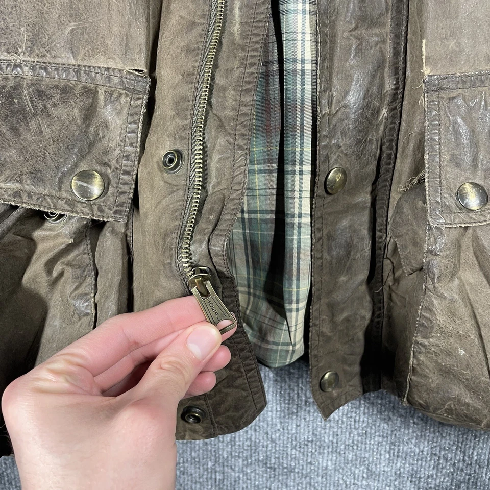 Chaqueta encerada grande Oilcloth envejecida vintage Rugby Ralph Lauren RRL Expedition Foto 4 de 4