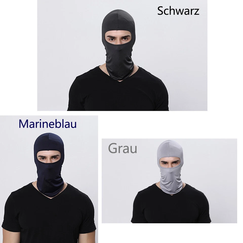 3 Pack Sturmhaube Motorrad Sturmmaske Fahrrad Kopfhaube Halswärmer atmungsaktiv - Bild 2 von 4