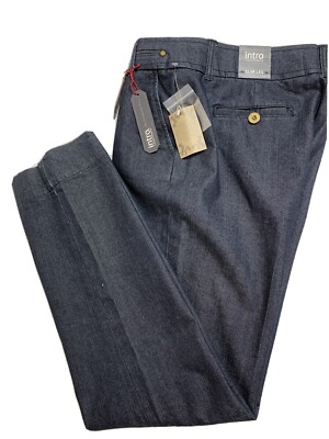 Jonathan Ross Women Casual Elegance Slim Leg Pants size 10 Deep Blue Denim Clor