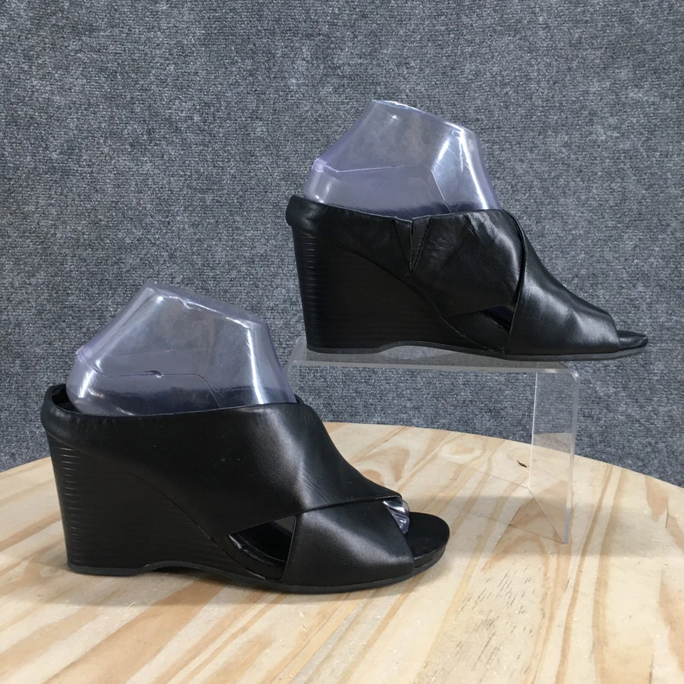 Sandalias Reaction Kenneth Cole para mujer 8,5 M Ira Move correa cruzada cuña deslizable negras Foto 2 de 4