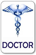 DOCTOR NAME BADGE TAG PROP HALLOWEEN COSPLAY GAME NIGHT PIN BACK