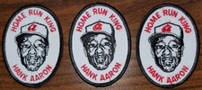 1970s HANK AARON ATLANTA BRAVES HOME RUN KING BASEBALL PATCHES - Lot Of 3