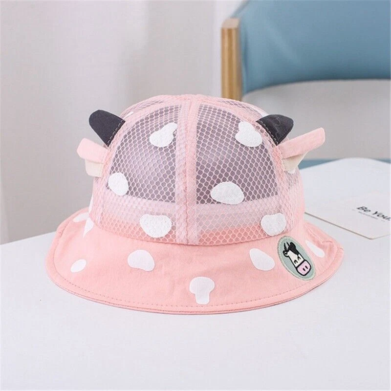 女孩男孩 1-4 岁网牛蓝绿色黄帽渔夫帽太阳婴儿幼儿 — 第 3/4 张图片