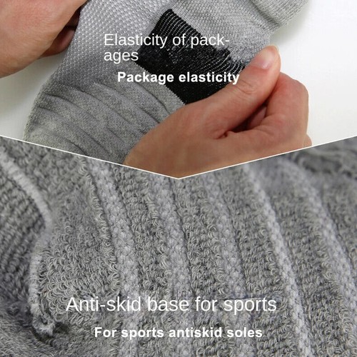 3 Pairs Breathable Mesh Athletic Terry Socks Cushioned Moisture-managing & Durab - Picture 4 of 24