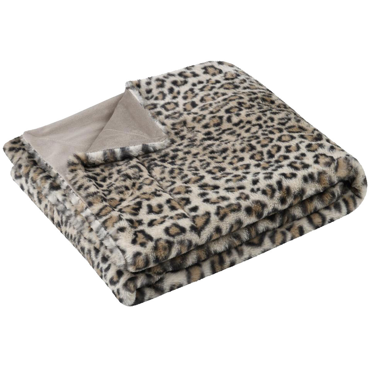 Plaid java fauve couverture polaire chaude 130x160 jeté de canapé