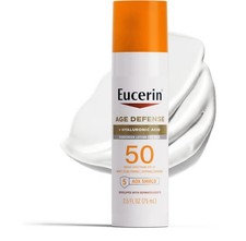 Eucerin Sun Age Defense SPF 50 Face Sunscreen Lotion with Hyaluronic Acid  50ml