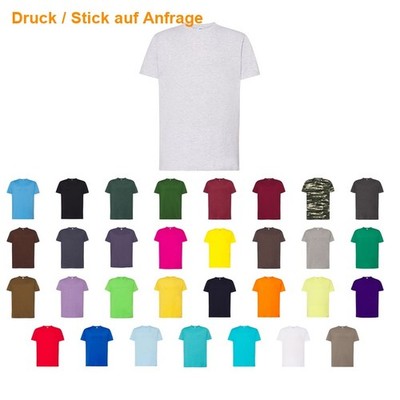 JHK T-Shirt Unisex Basic Shirt Kurzarm Rundhals viele Farben XS-5XL TSRA150 NEU