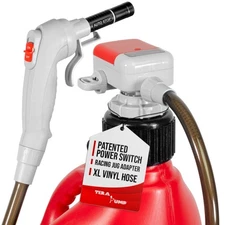 TRFA03-XL Universal Gas Can Adapter Cap Battery Powered Fuel Transfer Pump (2...