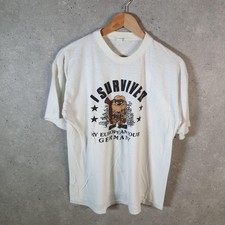 Vintage I Survived My European Tour Germany Graphic T Shirt Men’s Small White