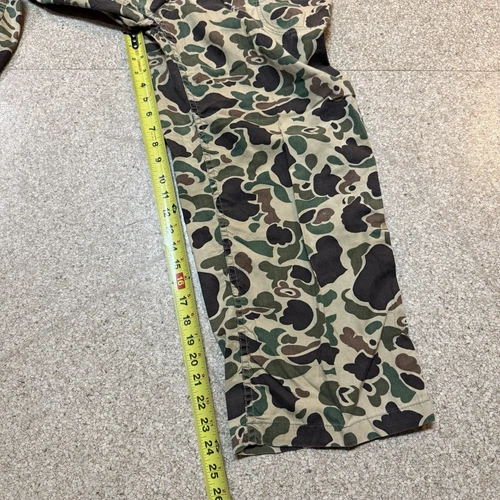 男式复古鸭子迷彩狩猎裤大号棉拉链 32x25 - 第 13 张/共 14 张