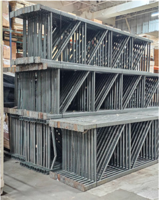 warehouse pallet racking 15 foot upright green
