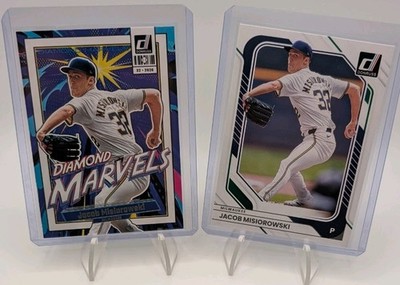 Donruss 2026 Jacob Misiorowski Brewers 2-Card Lot Diamond Marvels #7 Base #53