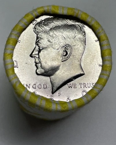 2020 P Kennedy Half Dollar 50c Bank Wrapped Roll BU Un Searched $10 Roll