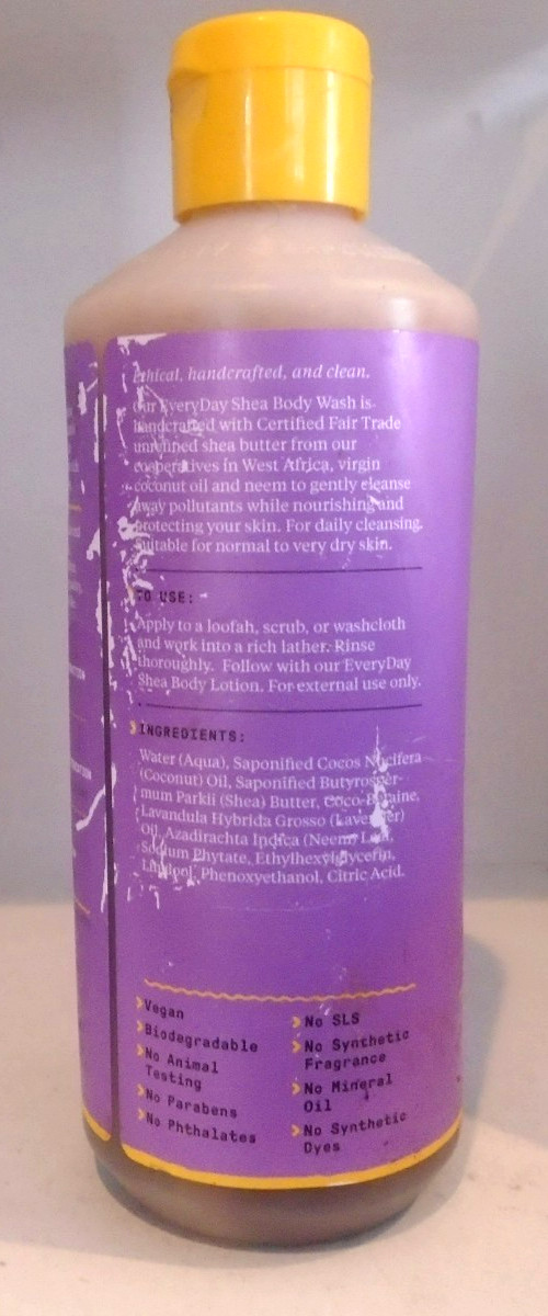 Alaffia Everyday Shea Body Wash Lavender 16 oz