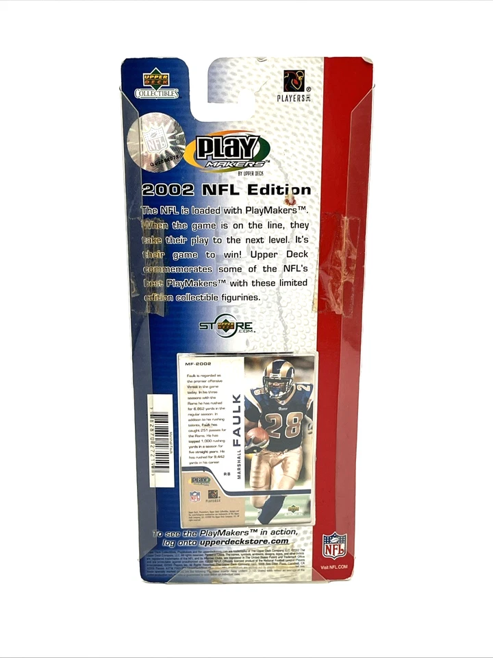 NEW MARSHALL FAULK Rams 2002 Upper Deck Makers BOBBLEHEAD W/CARD F/S - Image 4 of 4