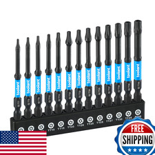 Toolant 13pc 3in Impact Torx Security Bit Set TT7-TT40 1/4" Hex S2 w/ Magnetic C