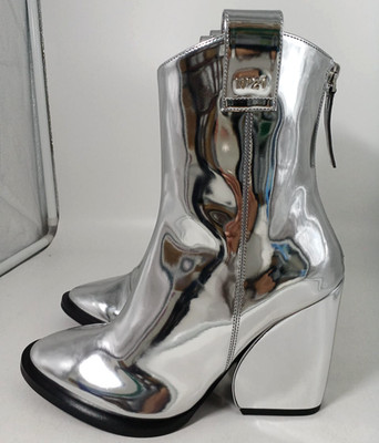 Numero Ventuno N21 Metallic Silver Ankle Boots Size 36 / US 6