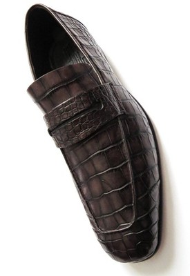 Ermenegildo Zegna Crocodile Leather Penny Loafers $13,700 ZEGNA L main image 3