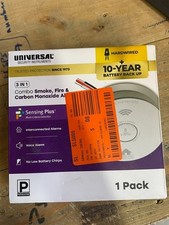 Universal Security Instruments 3-In-1 Smoke & Carbon Monoxide Detector, White