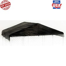 10'W x 10'L Replacement Kennel Cover Black All-weather Waterproof Kennel Cover
