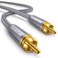 26ft/8M RCA Subwoofer Cable Male to Male Gold Plated Connector Home Theater