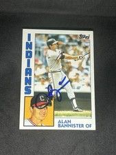 Alan Bannister 1984 Topps #478 Cleveland Indians Auto Autographed Signed Card