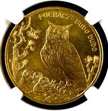 Poland 2 Zlote 2005 MW  NGC MS66 UNC Eagle Owl