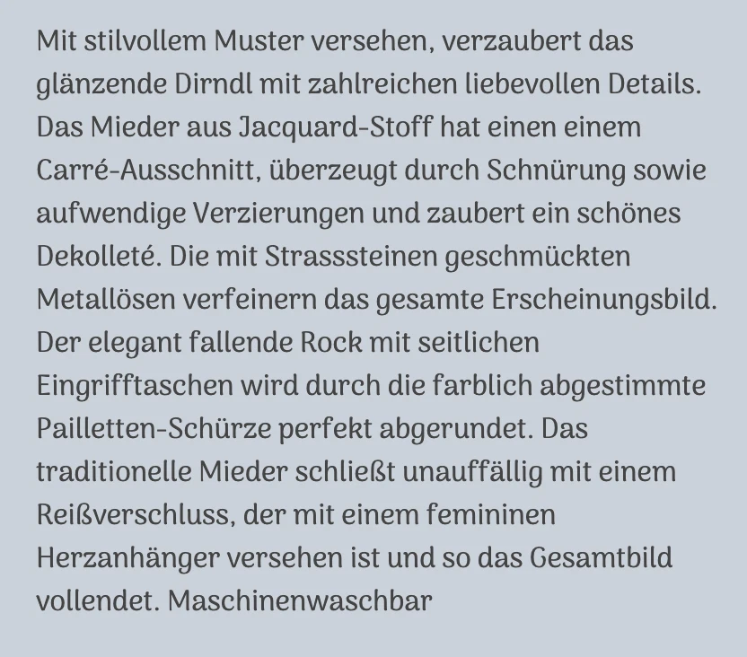 Dirndl mit Pailletten-Schürze Gr. 36 bis 54 Altrosa Damen Trachten Kleid Neu - Bild 2 von 4