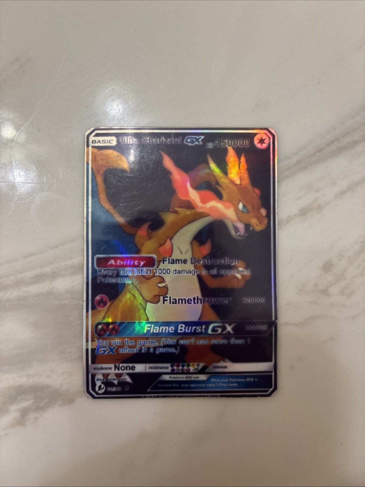 Ultra Charizard G, 150000 Hp,Weakness-None, Resistance-all