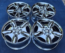 17 NEWLY CHROMED OEM ORIGINAL JAGUAR XK8 REVOLVER OEM WHEELS RIMS XJ6 XJ8 XJ12.
